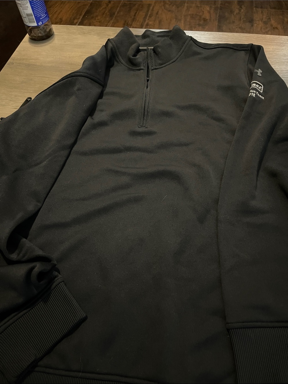 #A332 Under Armour Black Half-Zip Men's Performance Pullover